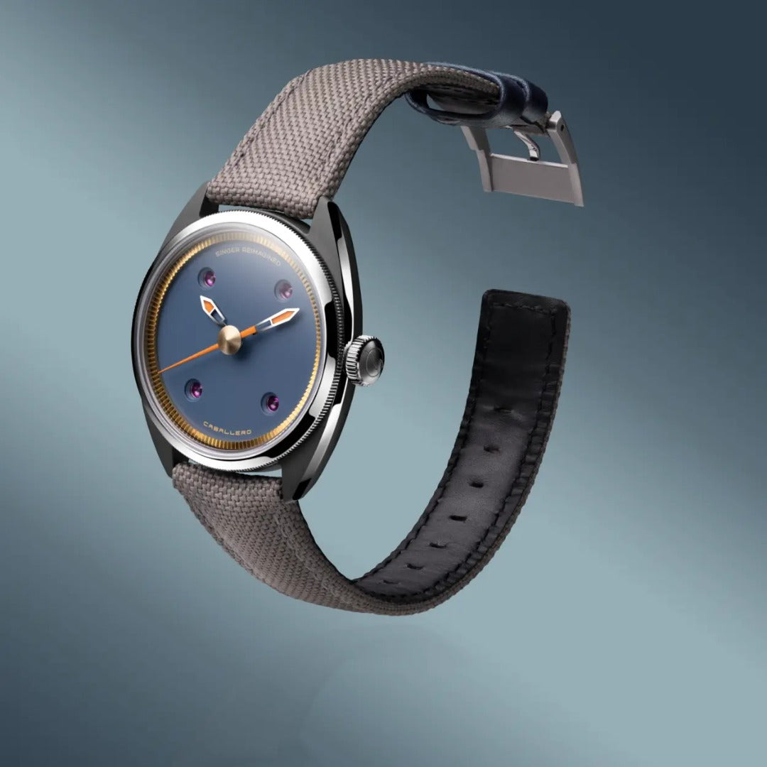 Orologio in titanio Caballero Avio Blue Singer