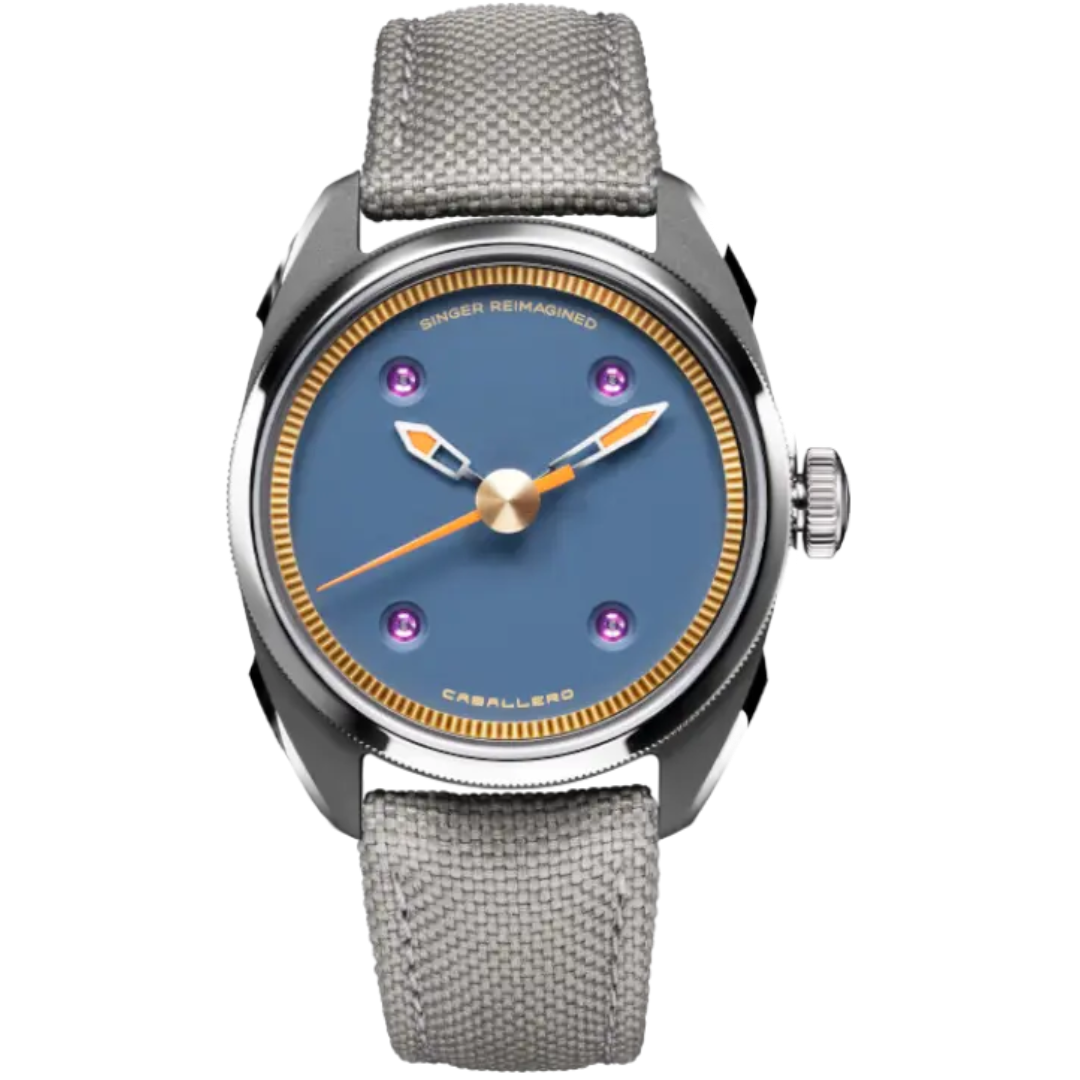 Orologio in titanio Caballero Avio Blue Singer