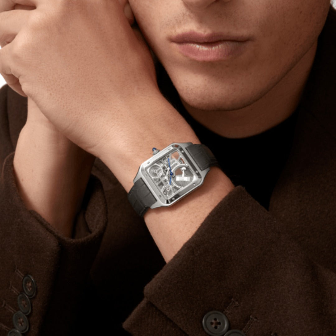 Orologio in acciaio Santos-Dumont Cartier