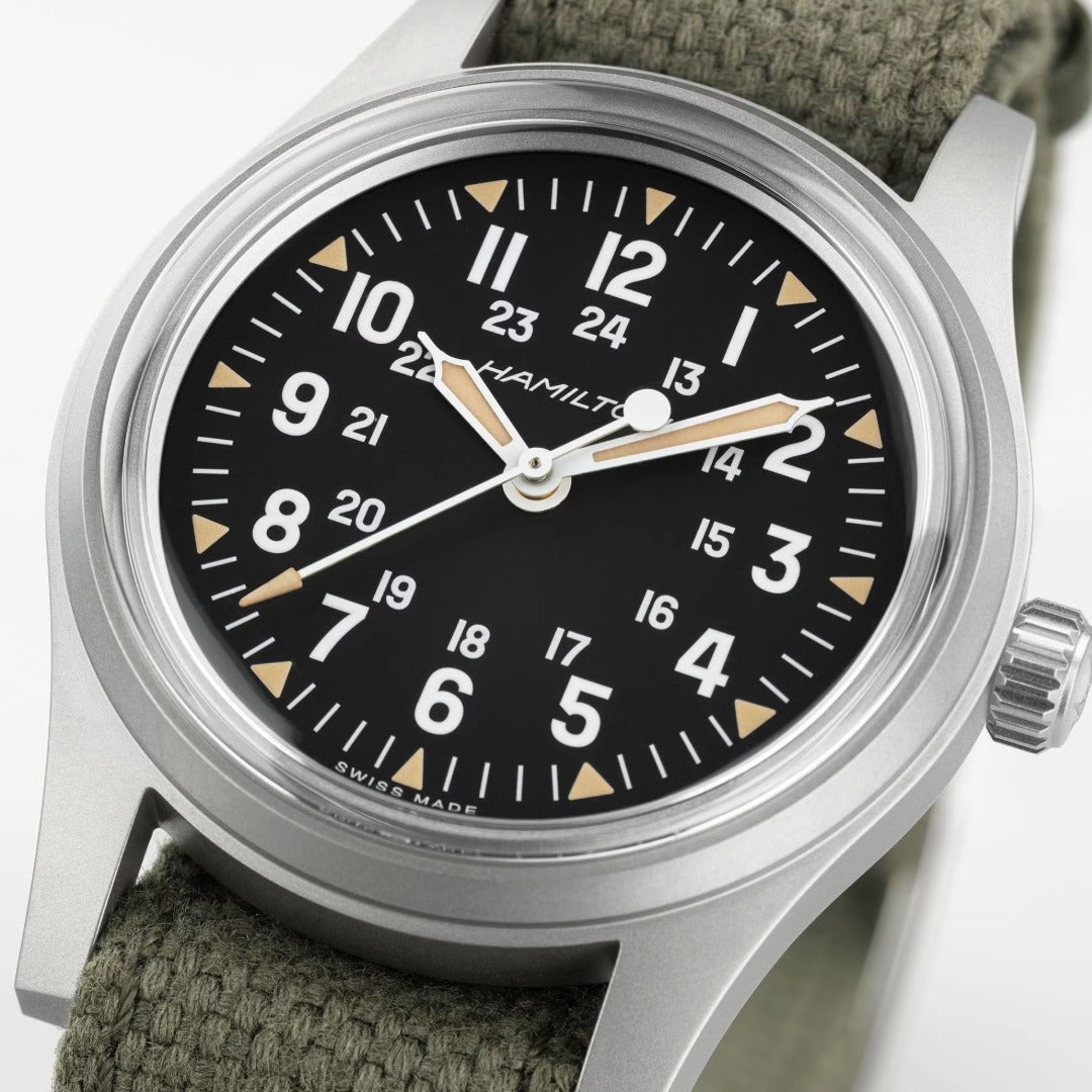 Orologio in acciaio Khaki Field Mechanical 36 mm Hamilton
