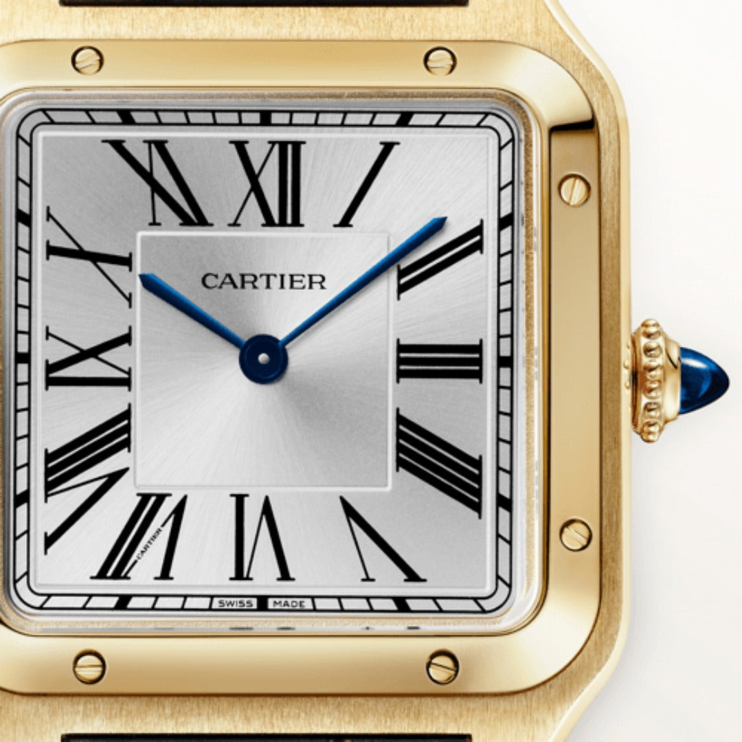 Orologio in oro giallo Santos-Dumont Cartier