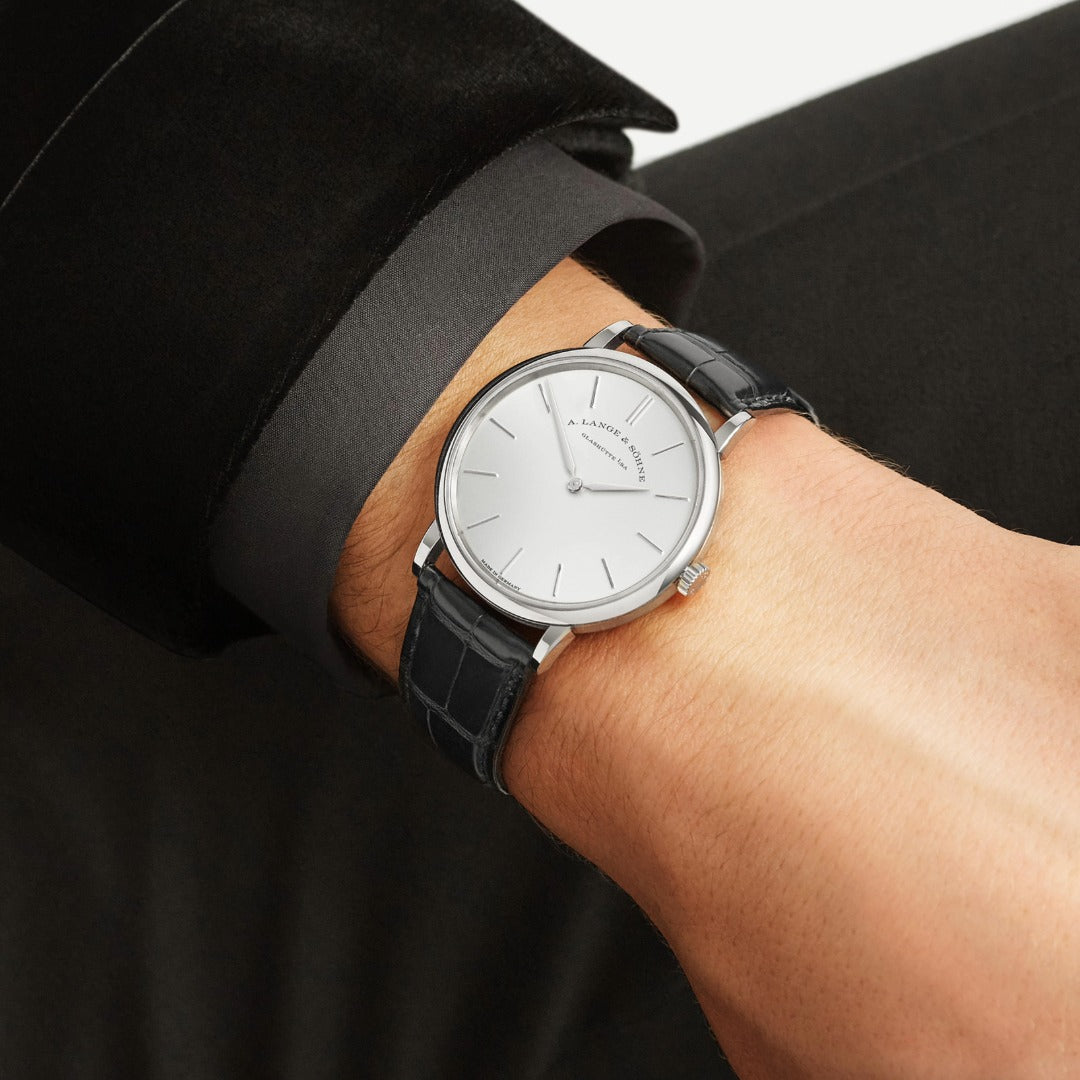 Orologio in oro bianco Saxonia Thin A lange soehne