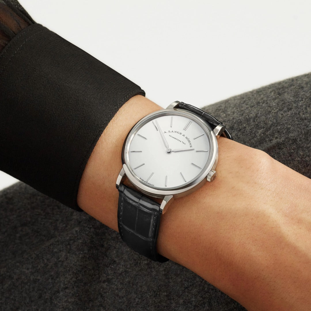 Orologio in oro bianco Saxonia Thin A lange sohene