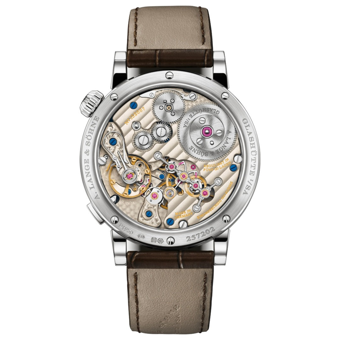 Orologio in platino Zeitwerk A lange sohene