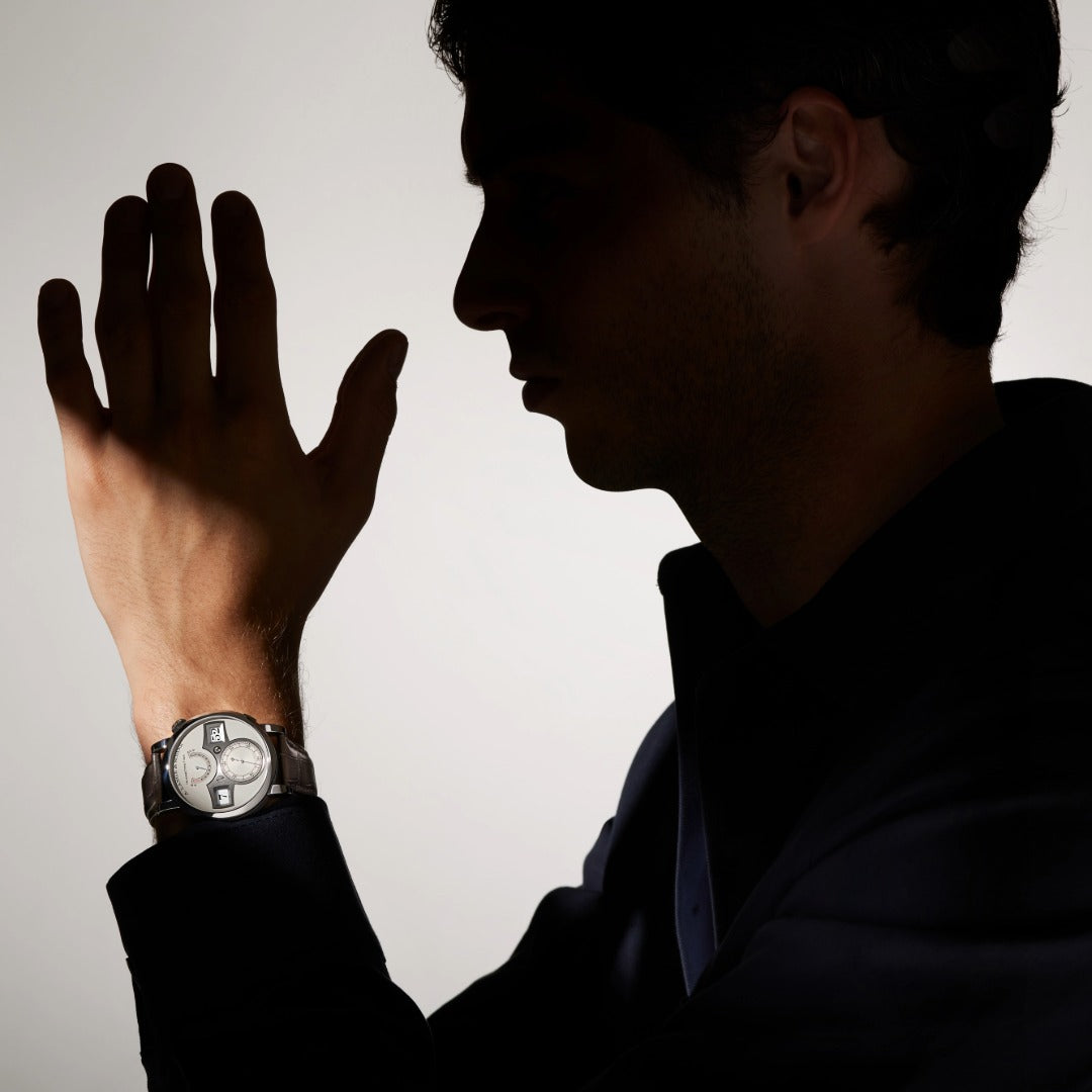 Orologio in platino Zeitwerk A lange sohene