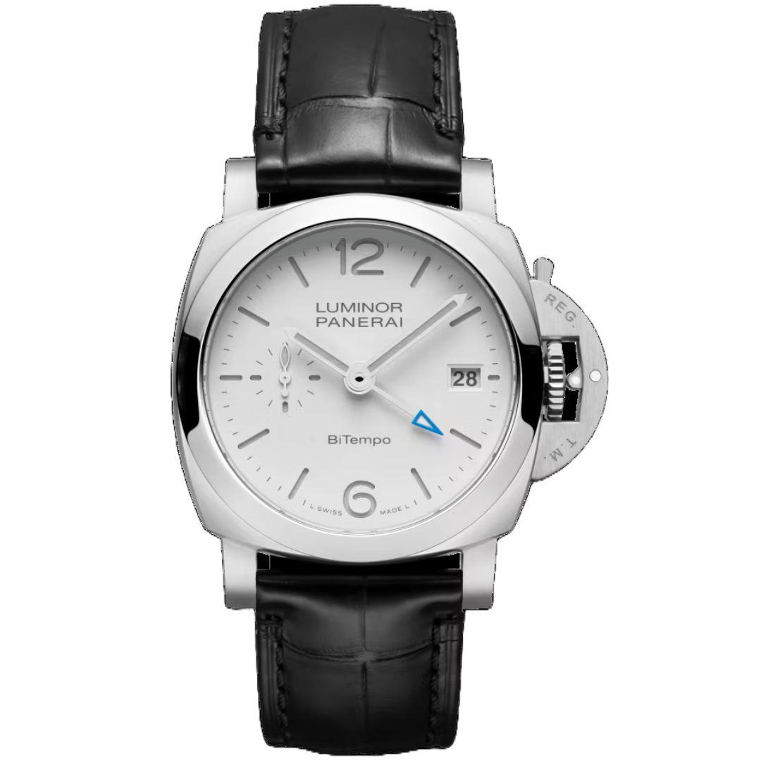 Watch in steel Luminor 40 BiTempo Panerai