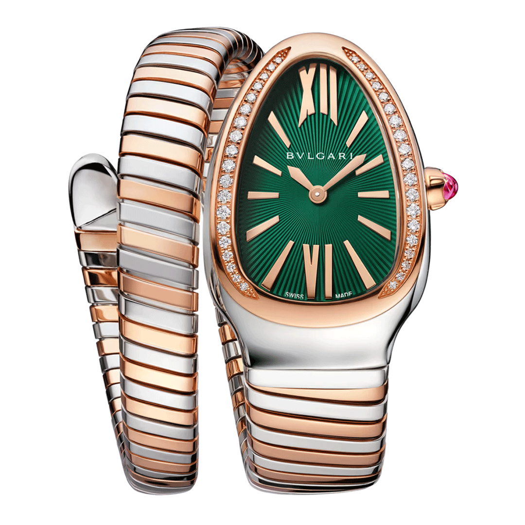 Watch in steel and rose gold Serpenti Tubogas Bulgari