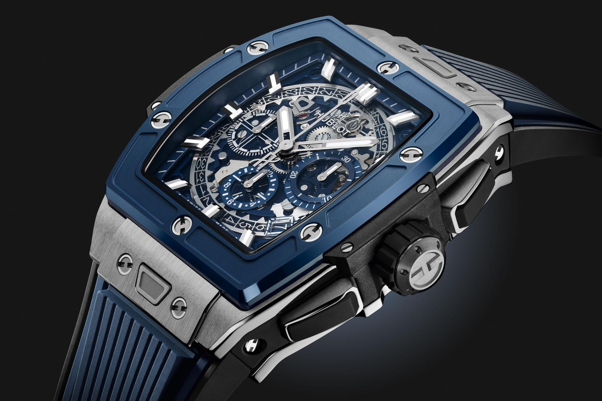 Orologio in titanio Spirit of Big Bang Titanium Blue Ceramic Hublot