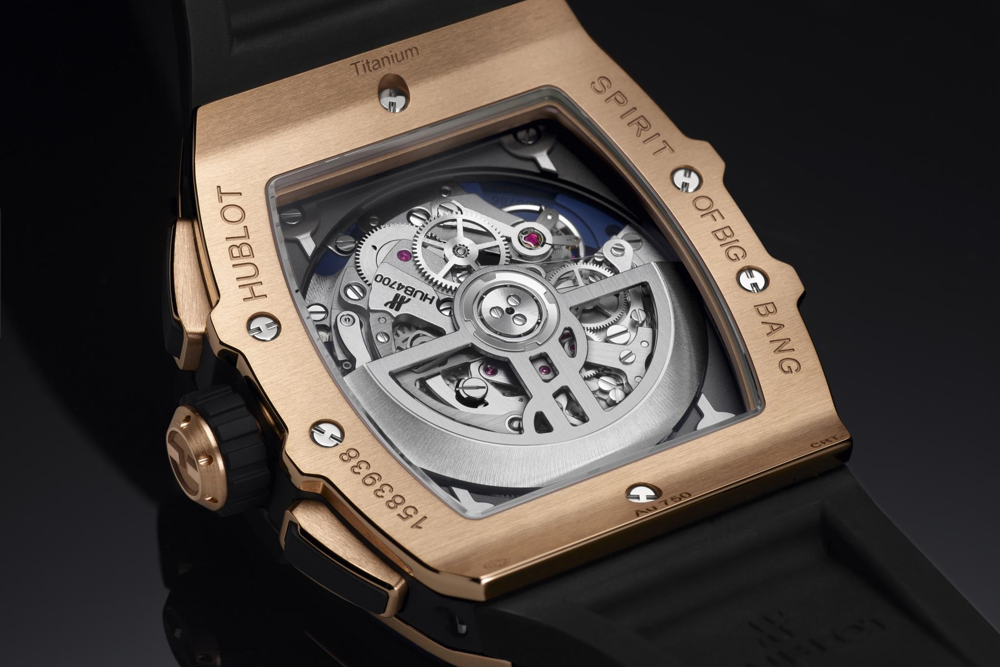 Watch in ceramic and rose gold Spirit of Big Bang King Gold Blue Ceramic Hublot