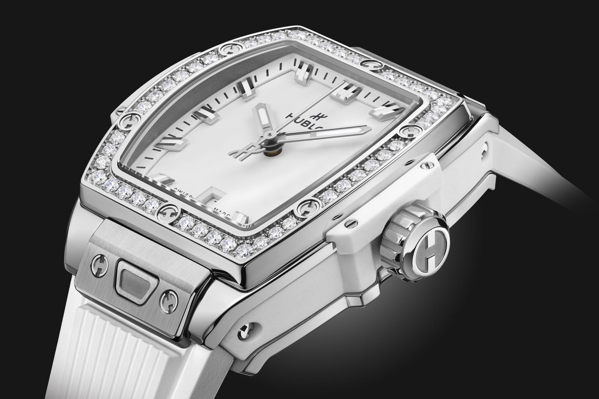 Orologio in acciaio Spirit of Big Bang - Steel White Diamonds Hublot