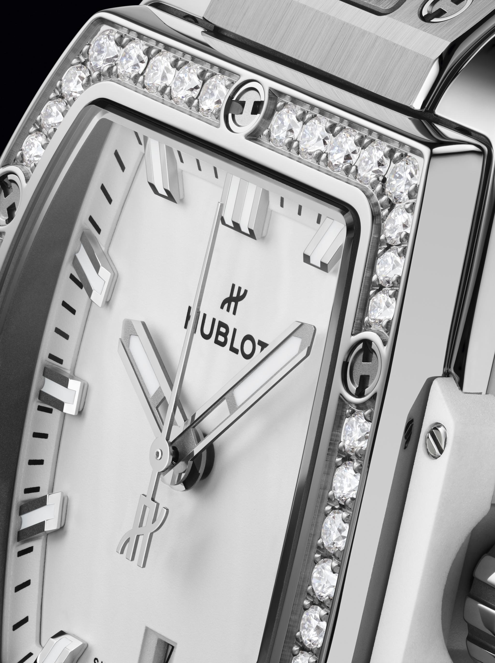 Orologio in acciaio Spirit of Big Bang - Steel White Diamonds Hublot