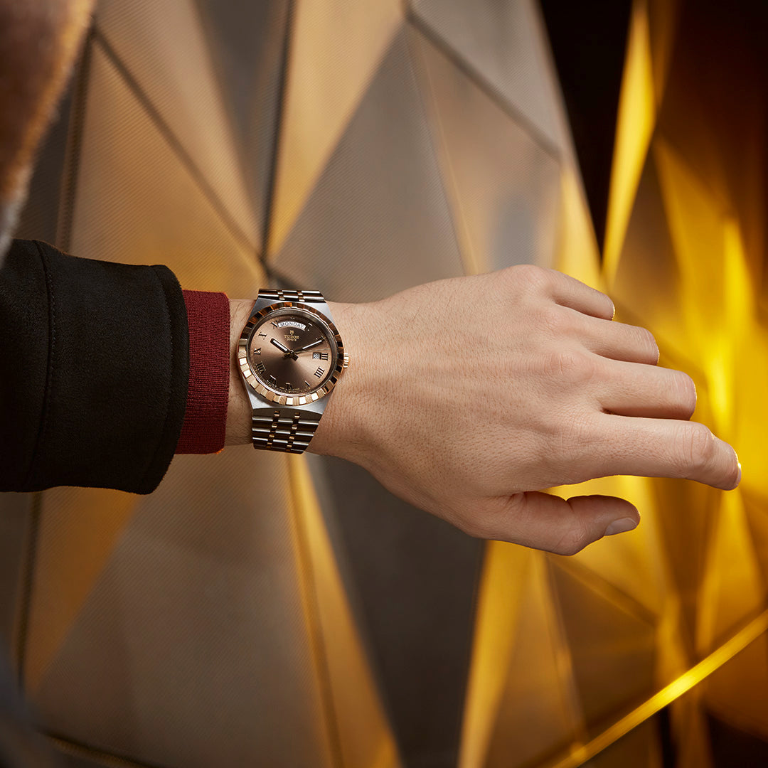 Orologio in acciaio e oro giallo Royal, 41 mm Tudor