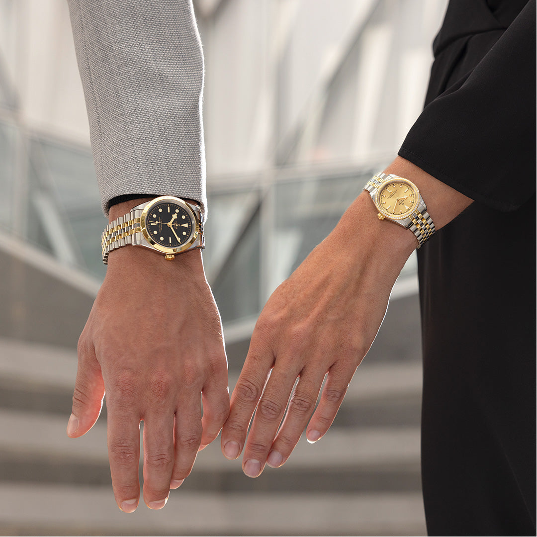 Orologio in acciaio e oro giallo Black Bay S&G, 36 mm Tudor