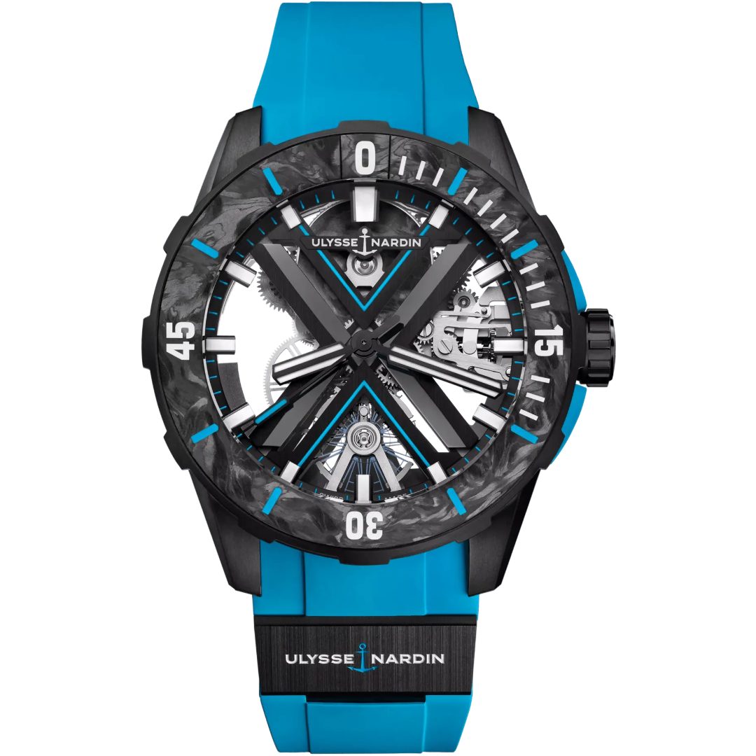 Orologio in titanio Diver X Skeleton Azure Ulysse nardin
