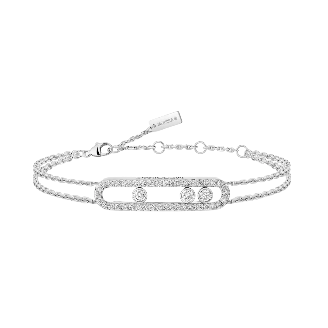 Gioiello in oro bianco Move Classique Pavé Messika