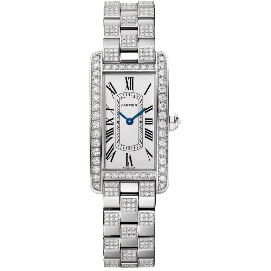 Orologio in oro bianco Tank Américaine Cartier