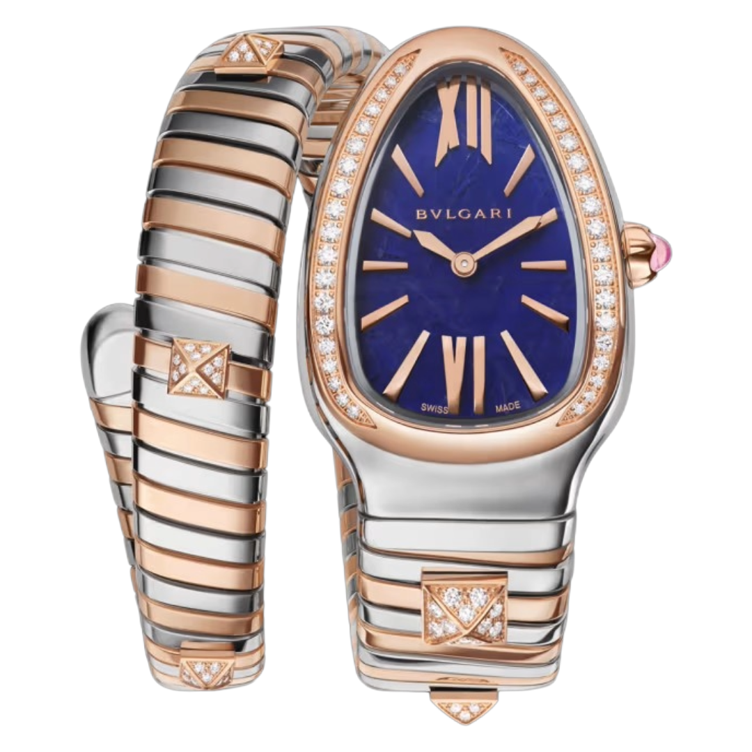 Watch in steel and rose gold Serpenti Tubogas Bulgari