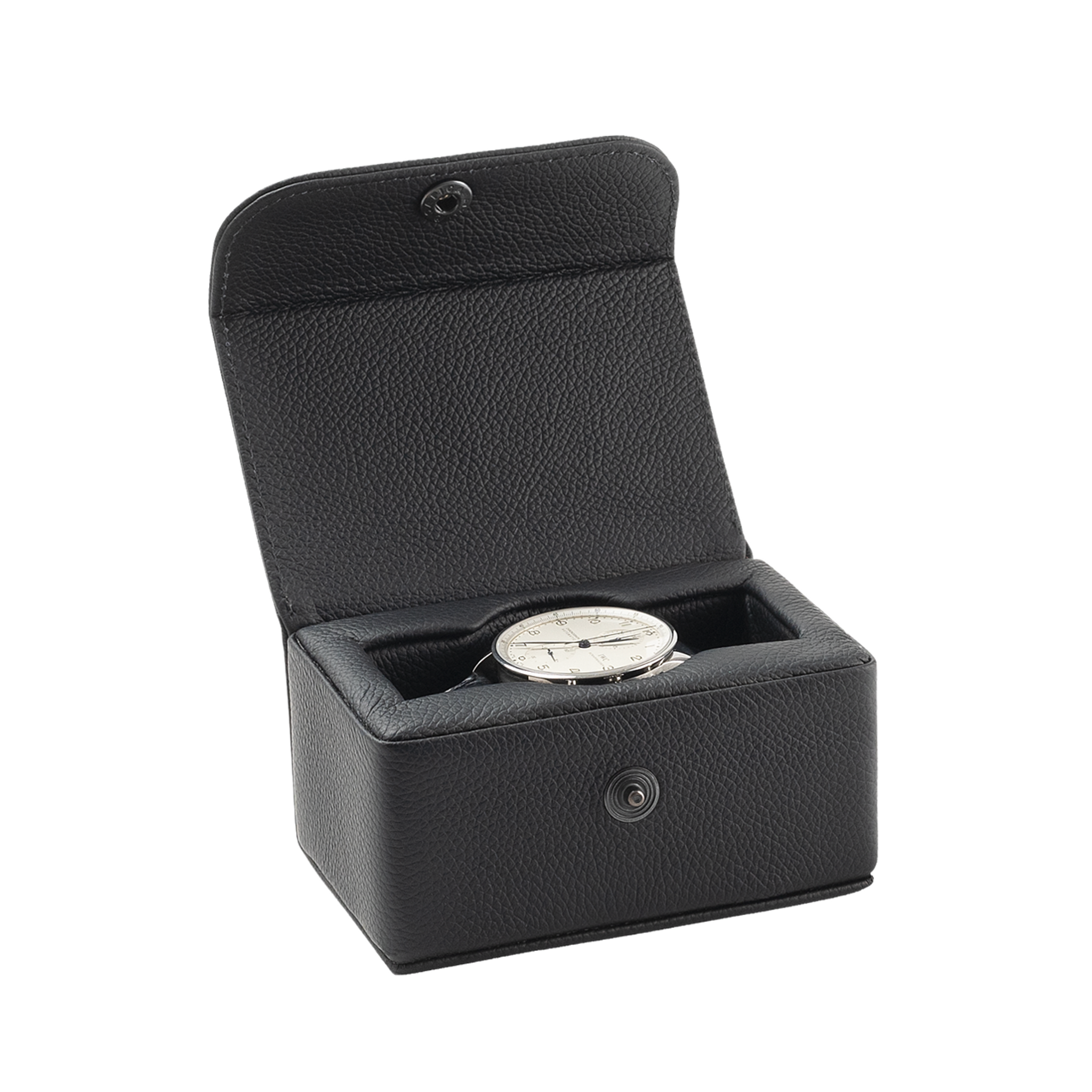 Accessorio in panama leather Viaggio 1 Black Leather Scatola del tempo