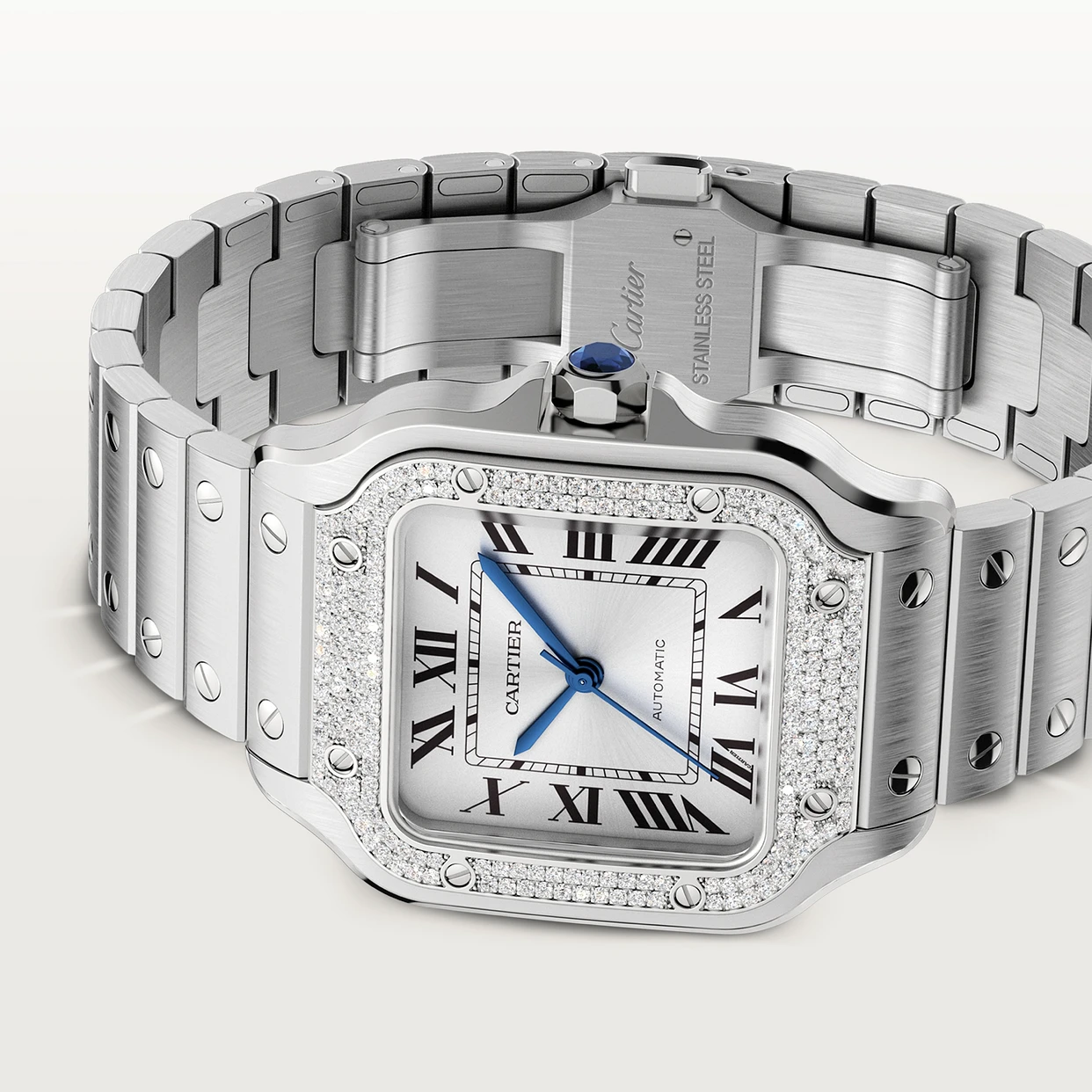 Watch in steel Santos de Cartier Cartier