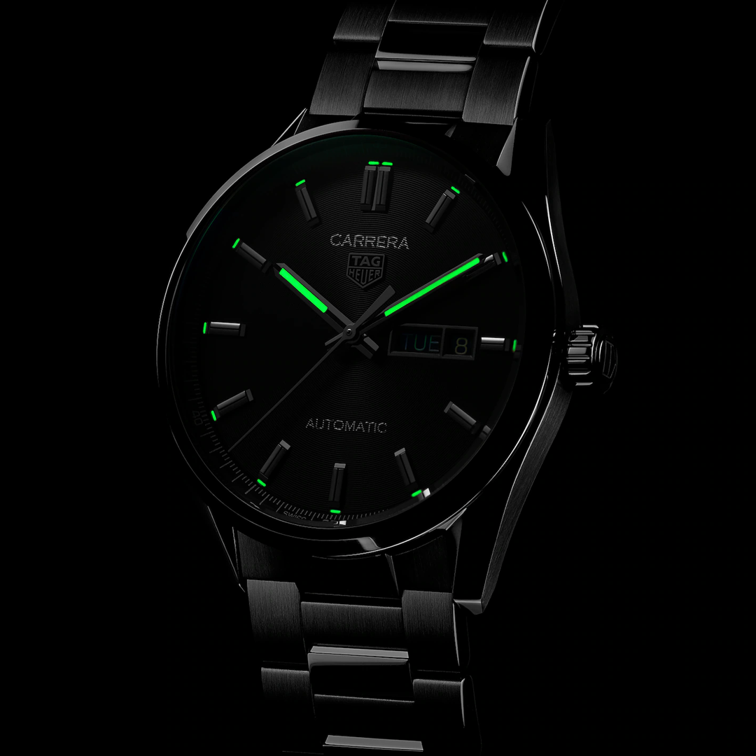 Orologio in acciaio Carrera Day Date Tag heuer