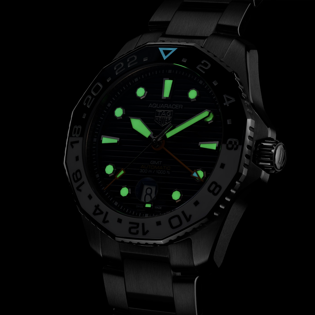Watch in steel Aquaracer Professional 300 GMT Tag heuer