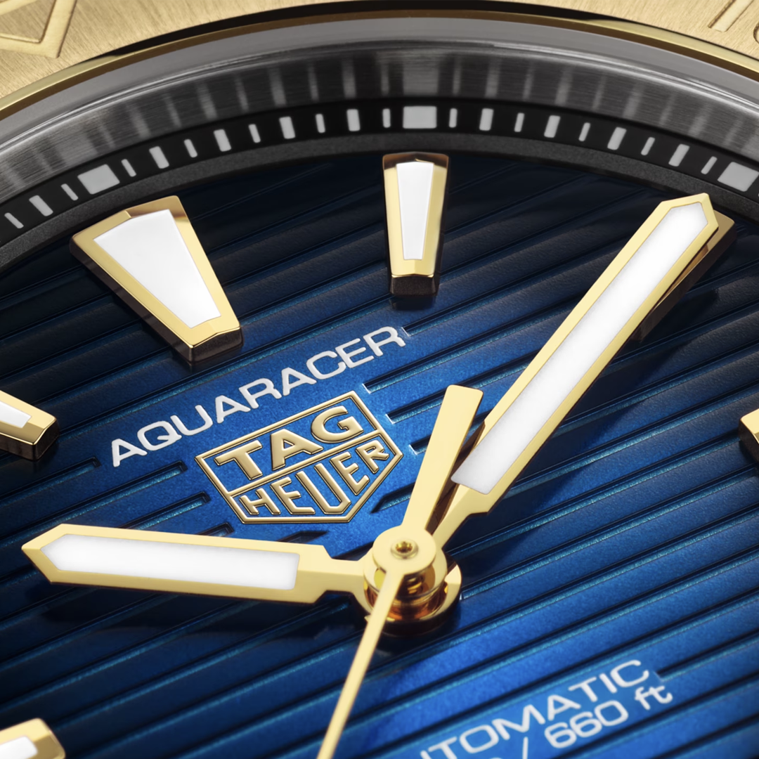 Orologio in acciaio e oro giallo Aquaracer Professional 200 Date Tag heuer