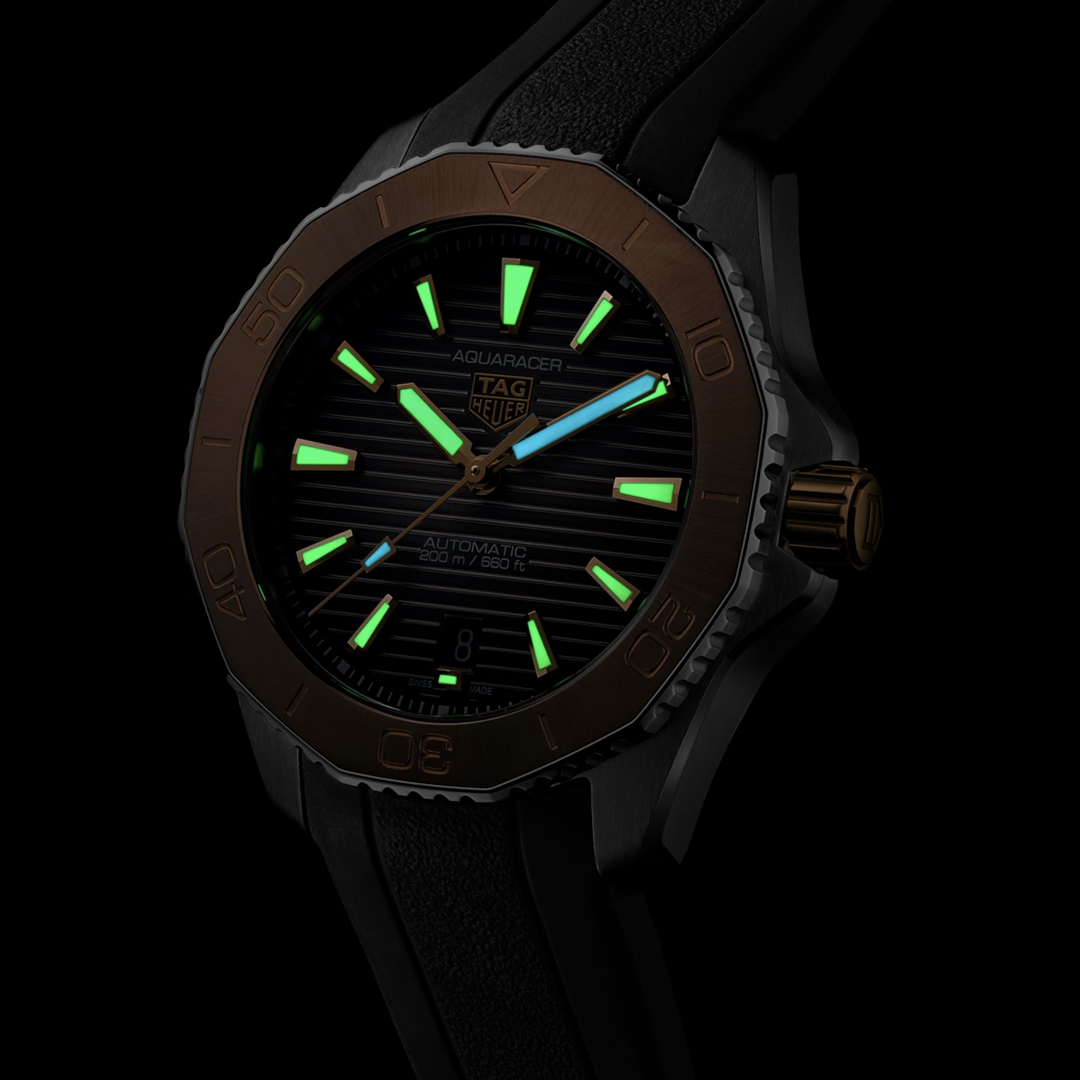 Orologio in acciaio e oro rosa Aquaracer Professional 200 Date Tag heuer