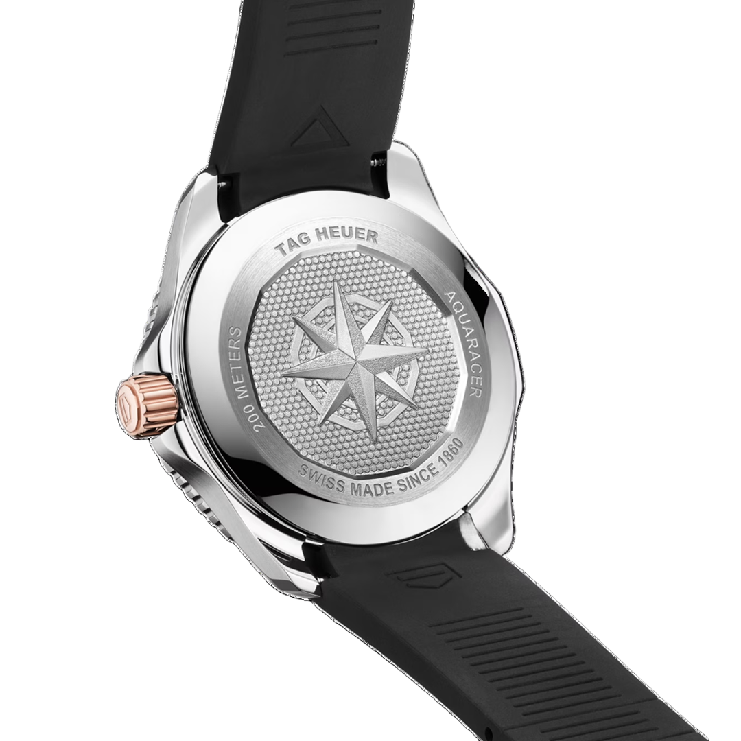 Orologio in acciaio e oro rosa Aquaracer Professional 200 Date Tag heuer