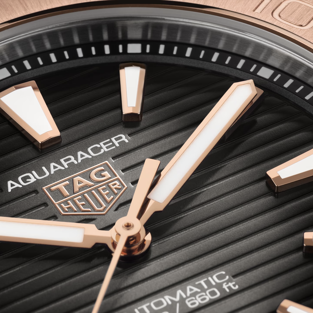 Orologio in acciaio e oro rosa Aquaracer Professional 200 Date Tag heuer