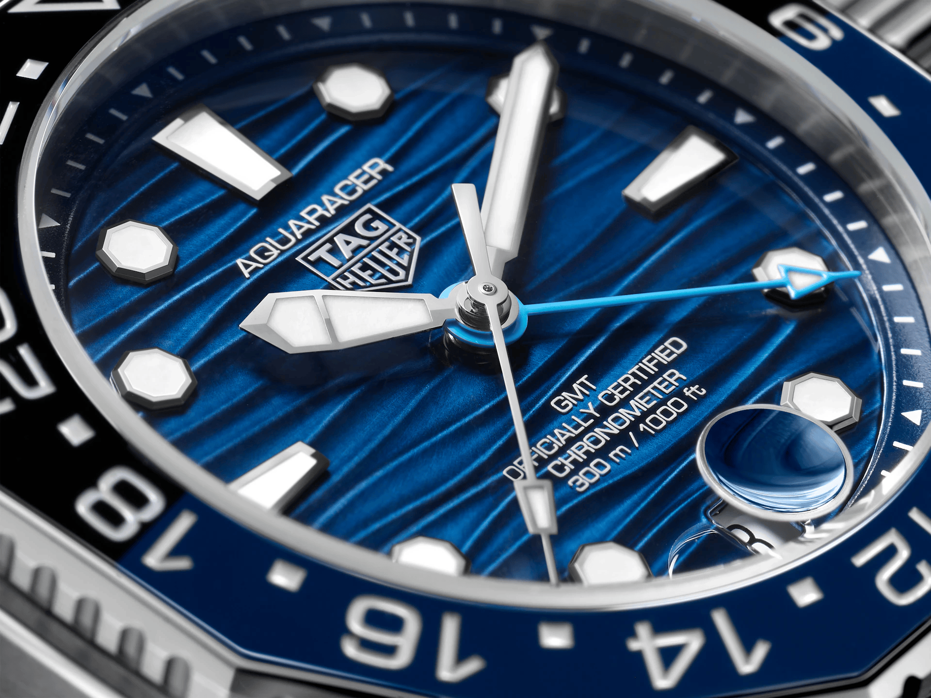 Watch in steel Aquaracer Professional 300 GMT Tag heuer