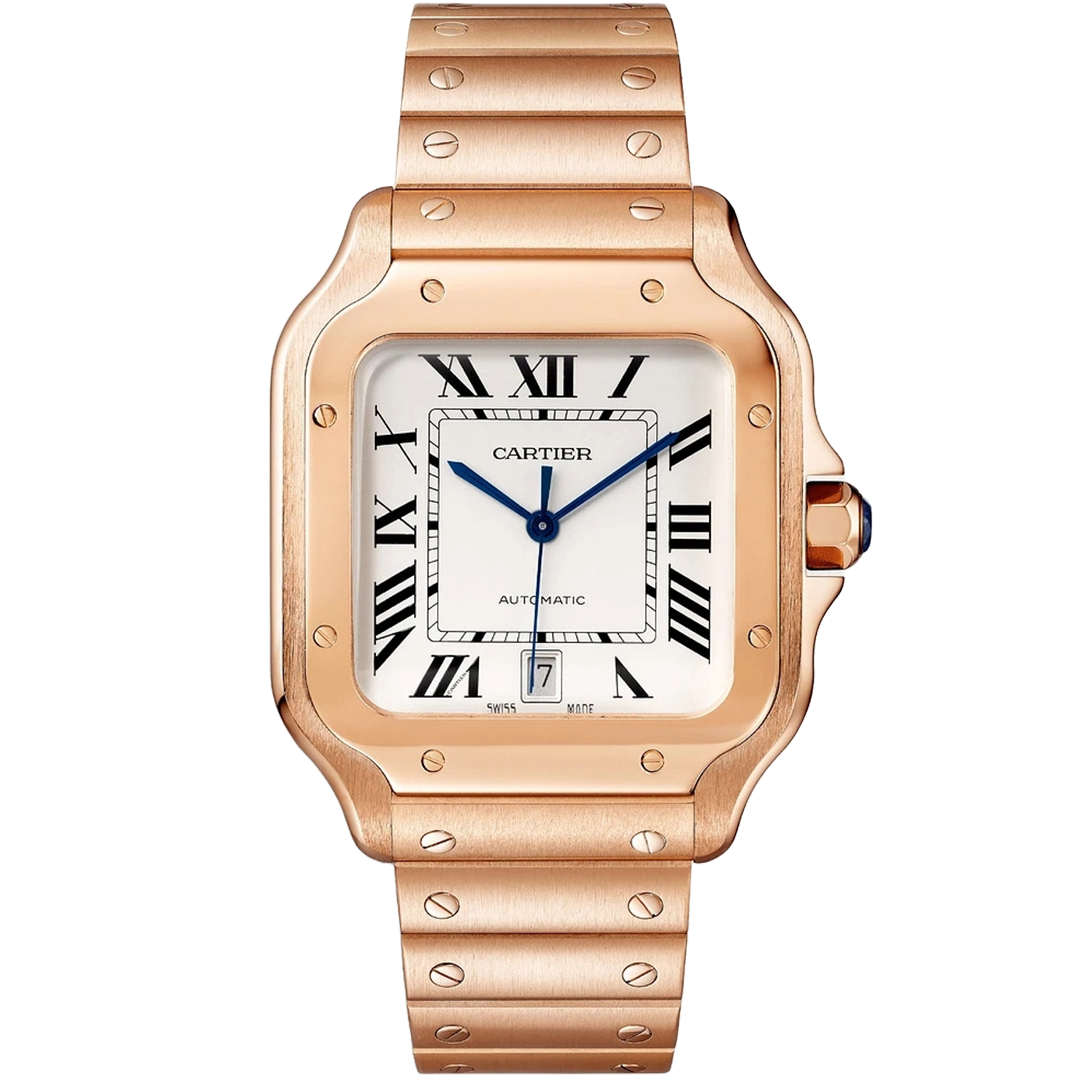 Watch in rose gold Santos de Cartier Cartier