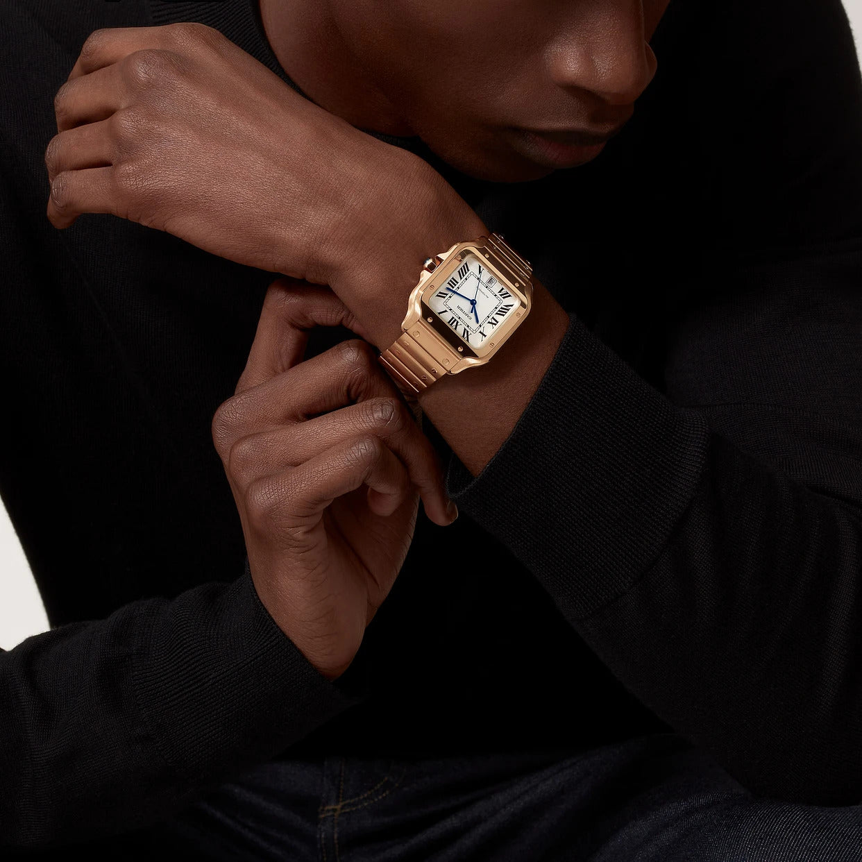 Orologio in oro rosa Santos de Cartier Cartier