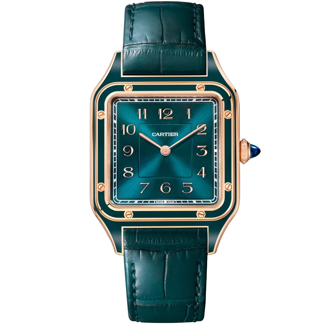 Orologio in oro rosa Santos-Dumont Cartier