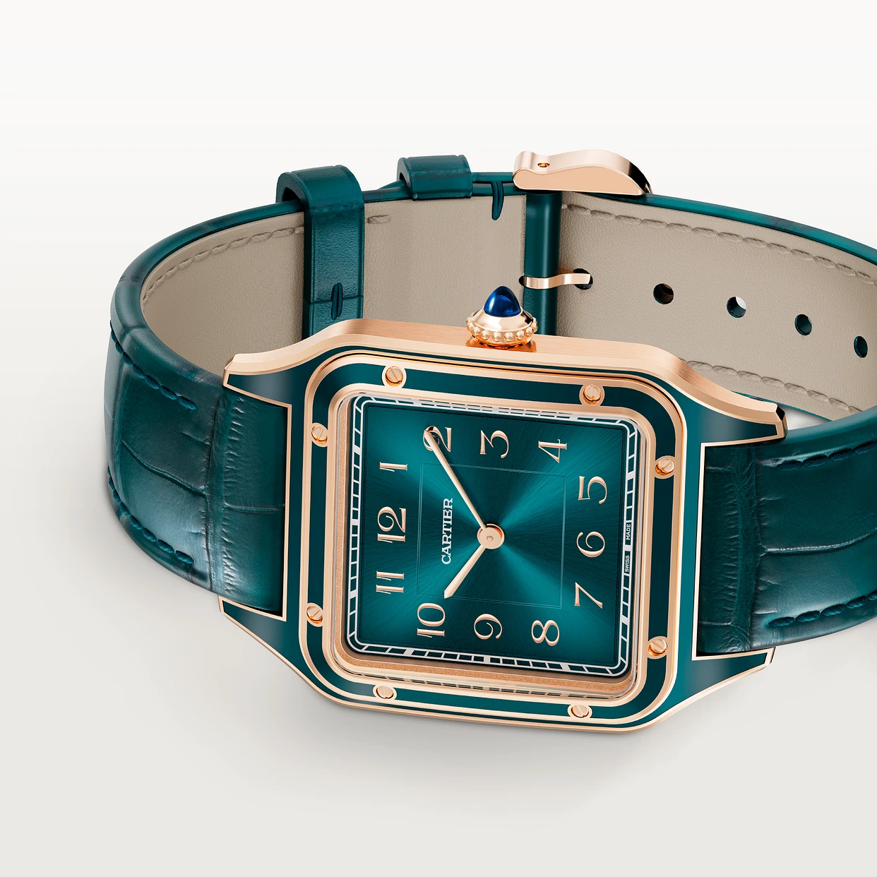 Orologio in oro rosa Santos-Dumont Cartier