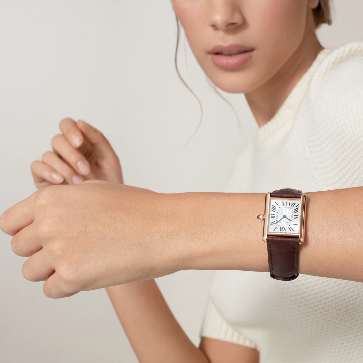 Watch in rose gold Tank Louis Cartier