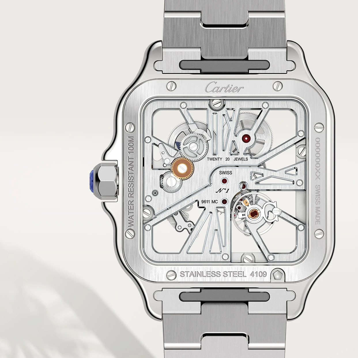 Watch in steel Santos de Cartier Cartier
