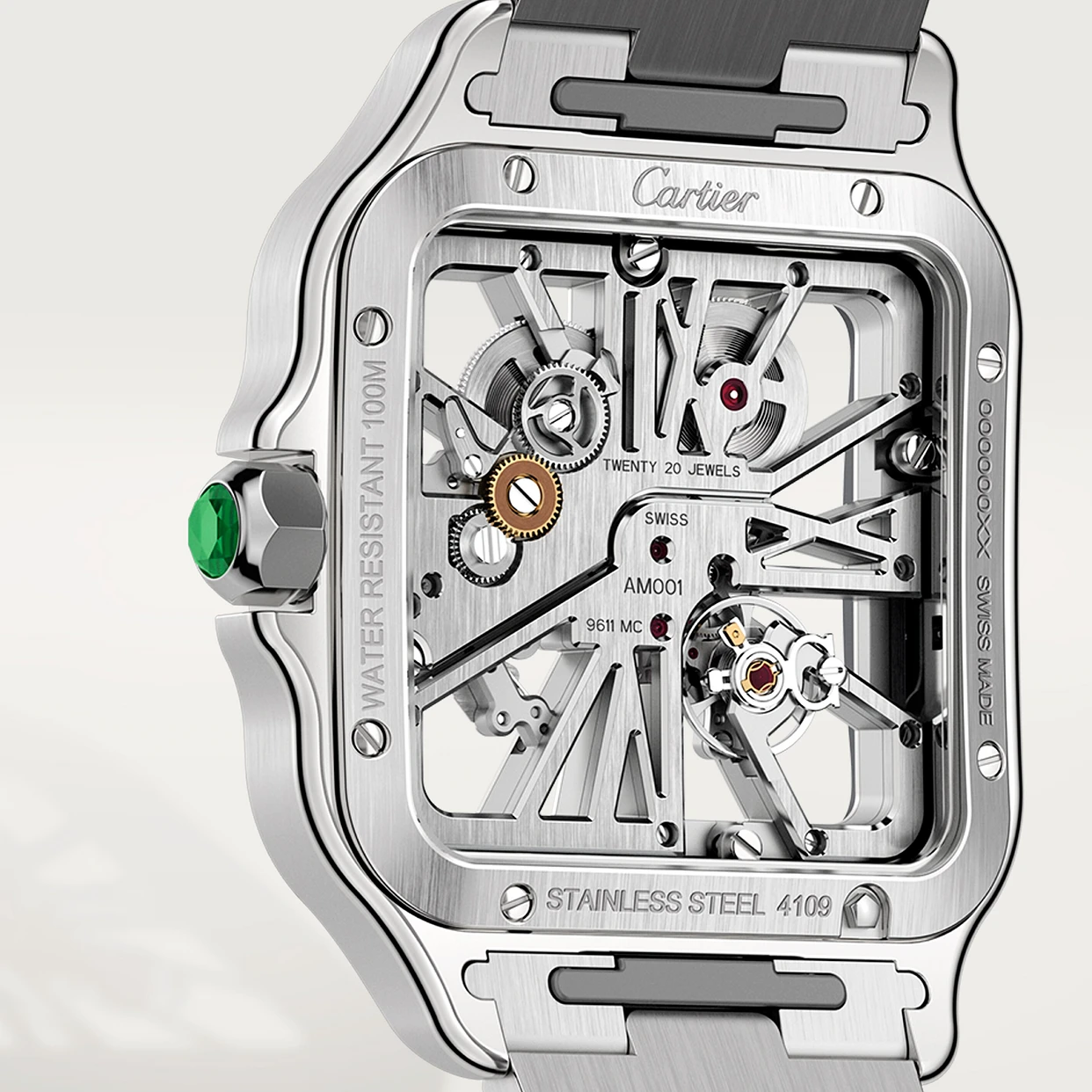 Watch in steel Santos de Cartier Cartier