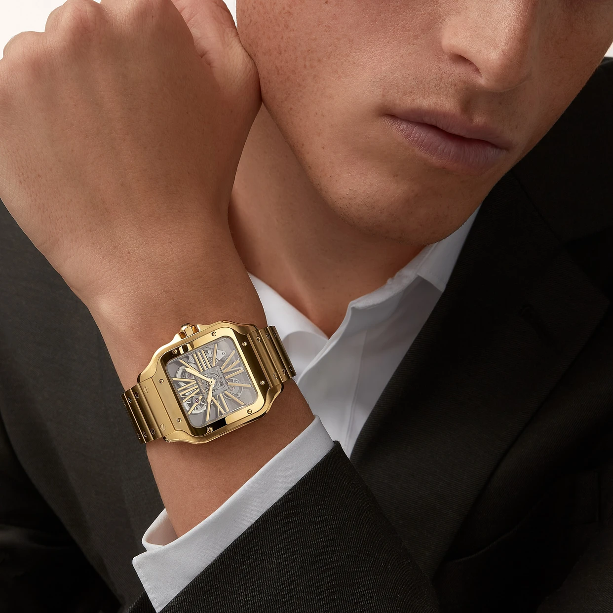 Orologio in oro rosa Santos de Cartier Cartier