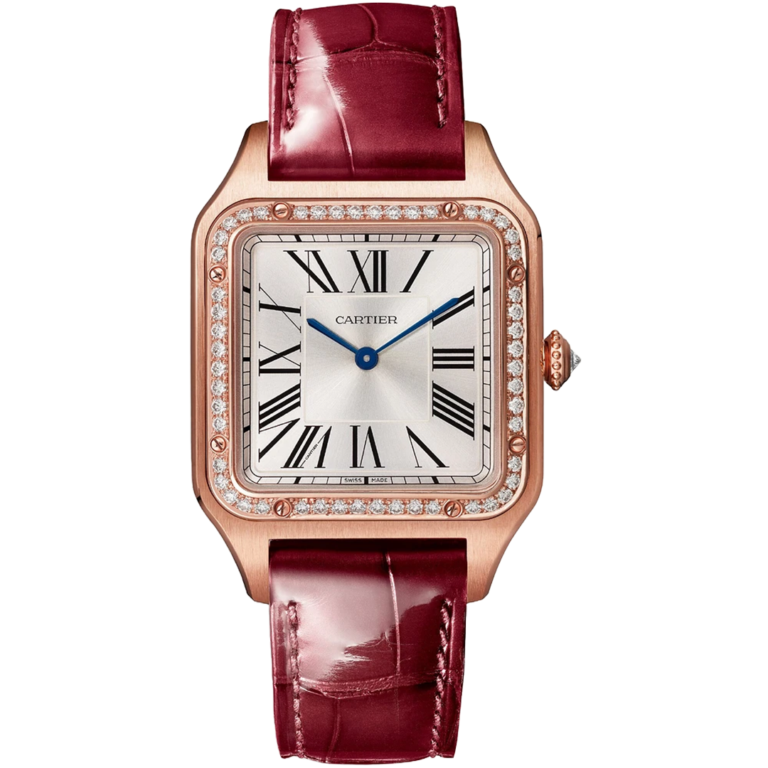 Orologio in oro rosa Santos-Dumont Cartier