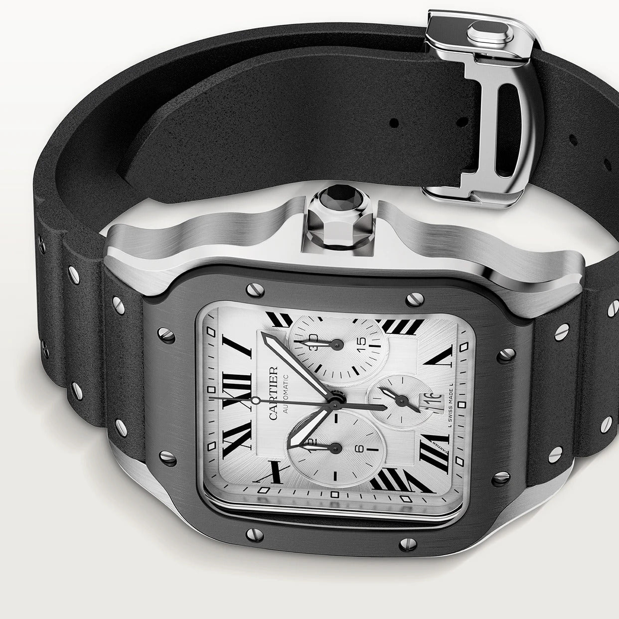 Watch in steel Santos de Cartier Cartier