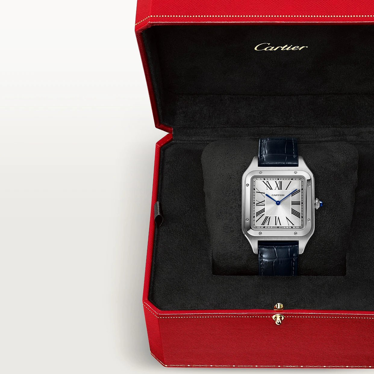 Watch in steel Santos-Dumont Cartier