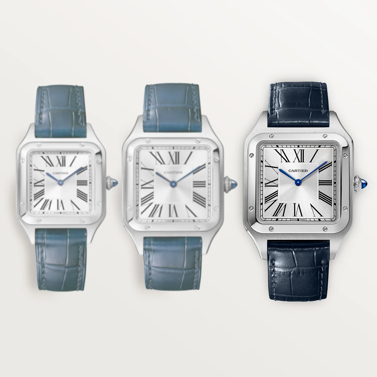 Watch in steel Santos-Dumont Cartier