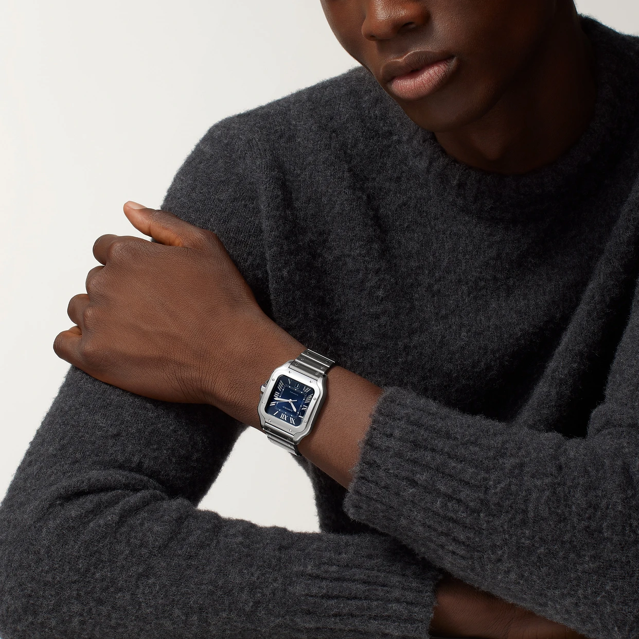 Watch in steel Santos de Cartier Cartier