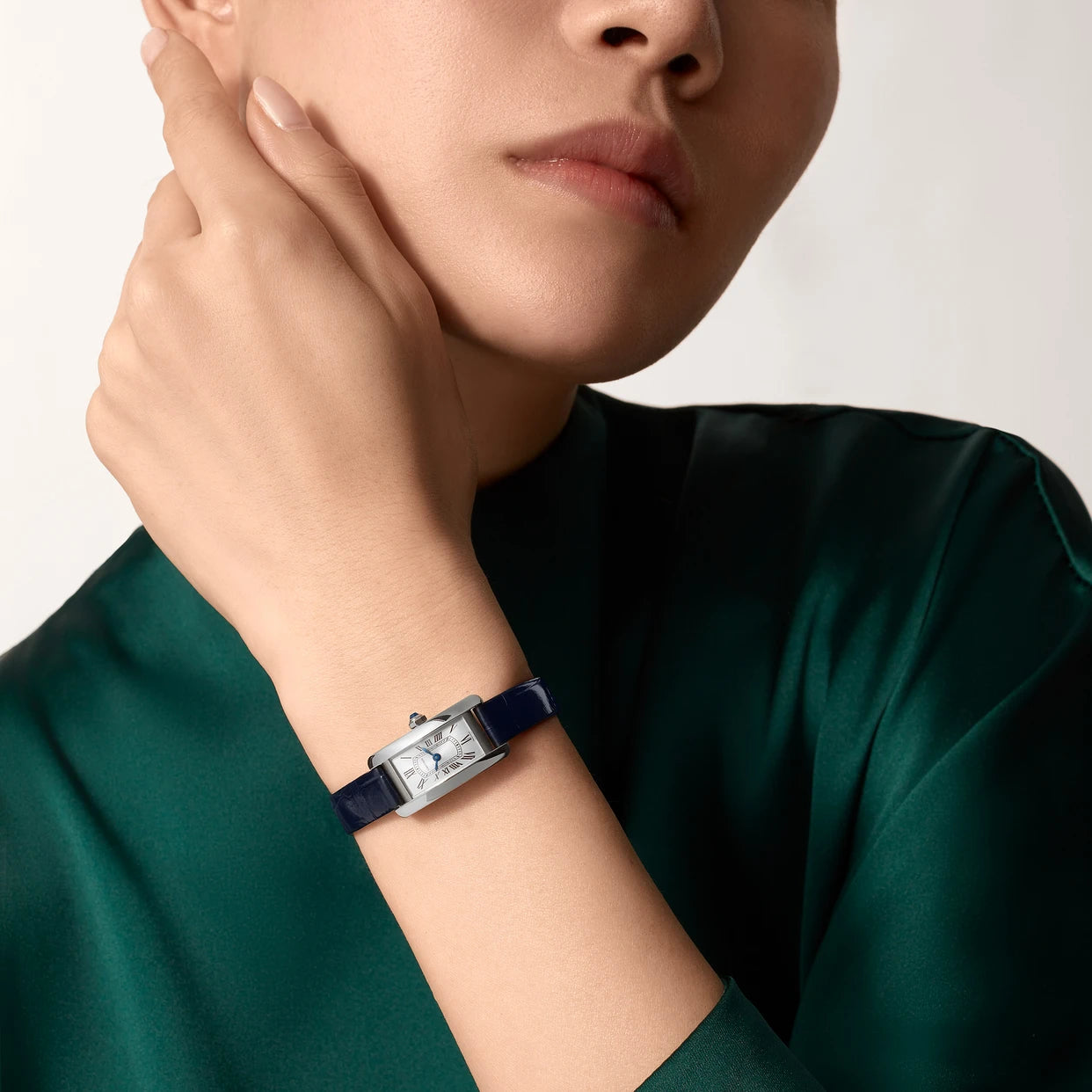 Orologio in acciaio Tank Américaine Cartier