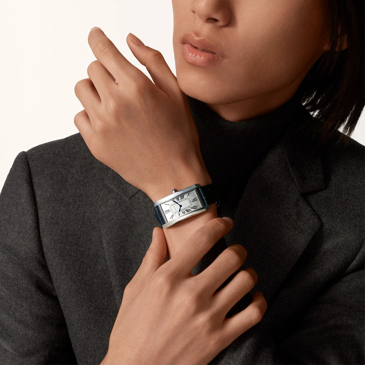 Orologio in acciaio Tank Américaine Cartier