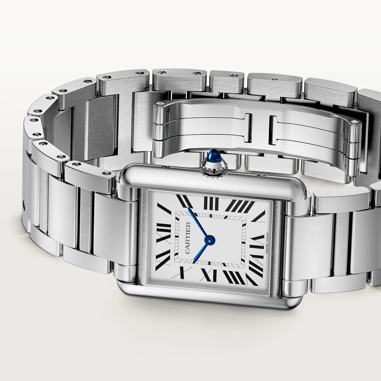 Watch in steel Tank Must Cartier