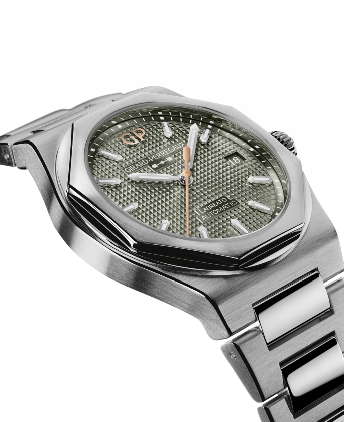 Watch in steel Laureato - Sage Green Girard perregaux