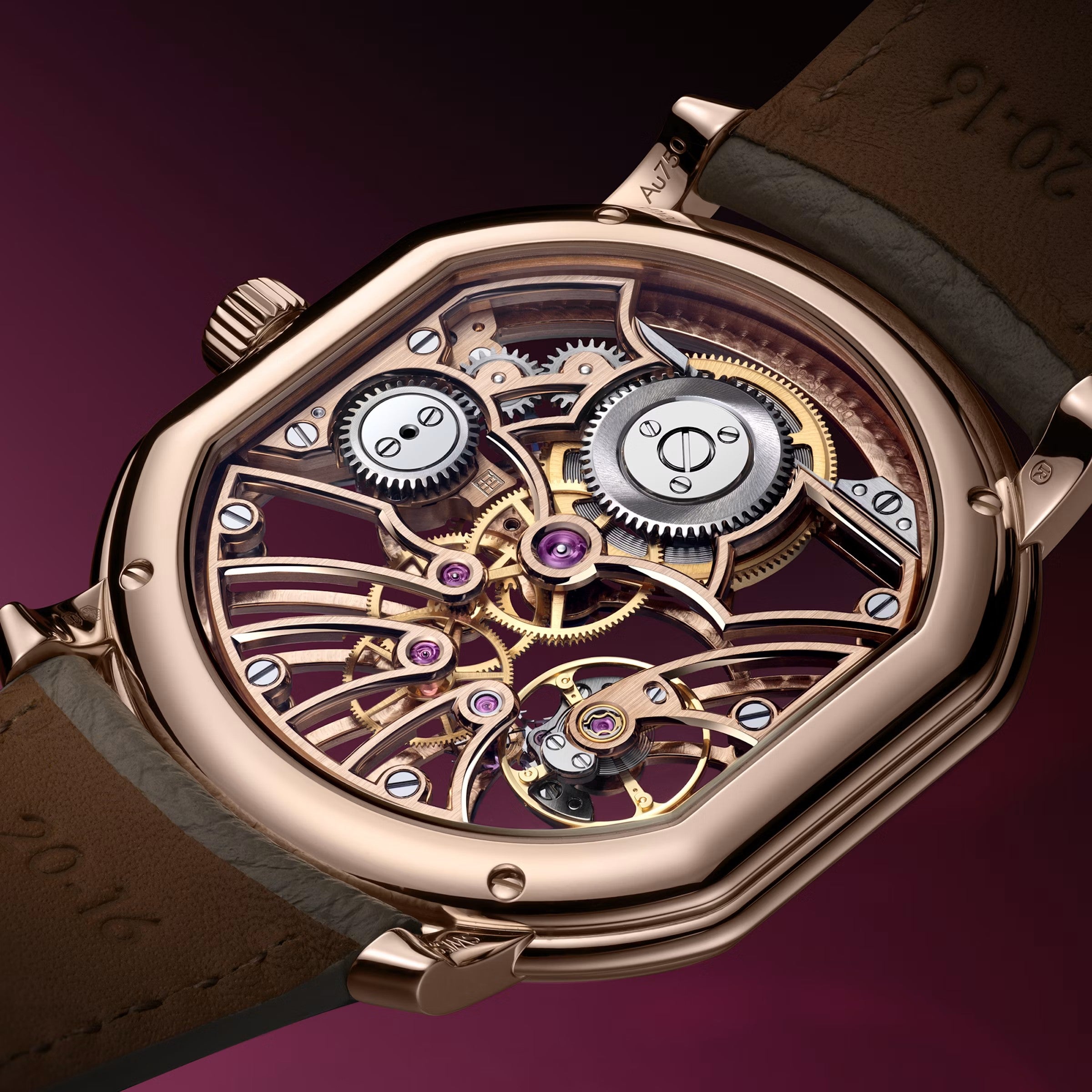 Orologio in oro rosa Extra Plat Rose Gold Skeleton Daniel roth