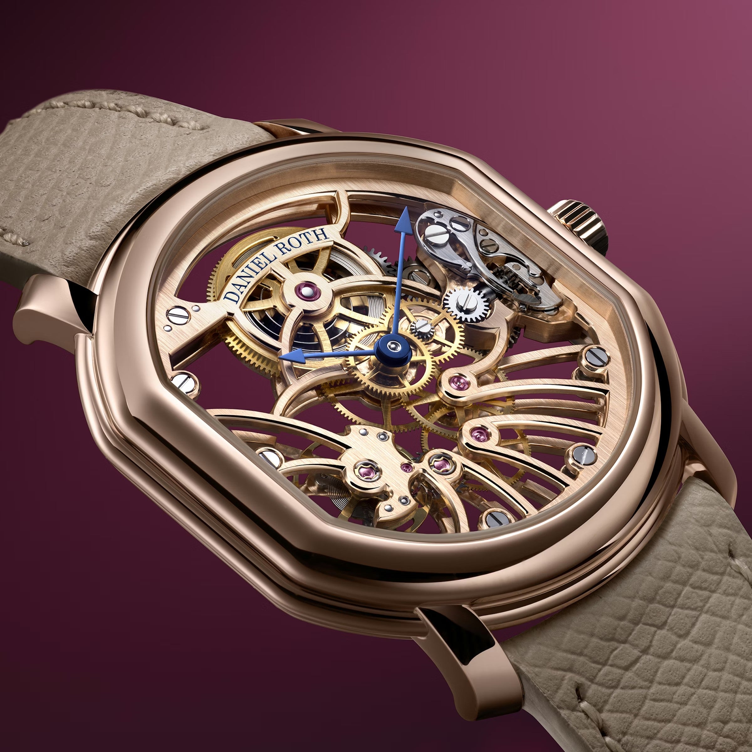 Orologio in oro rosa Extra Plat Rose Gold Skeleton Daniel roth