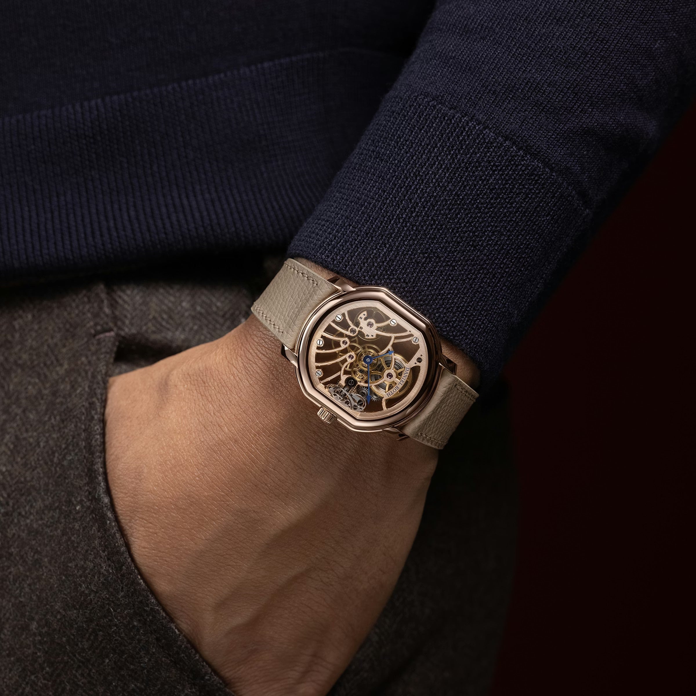Orologio in oro rosa Extra Plat Rose Gold Skeleton Daniel roth